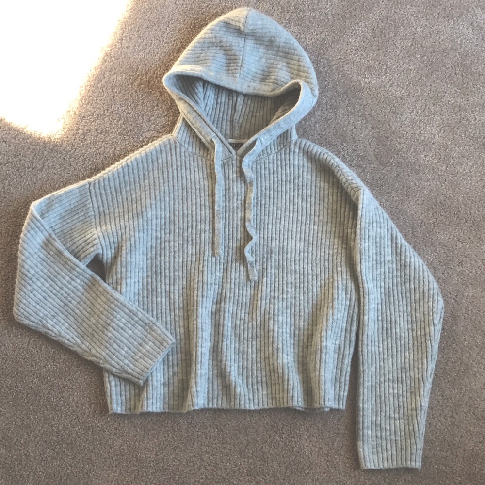 Pink Victoria’s Secret Crop Sweater Hoodie